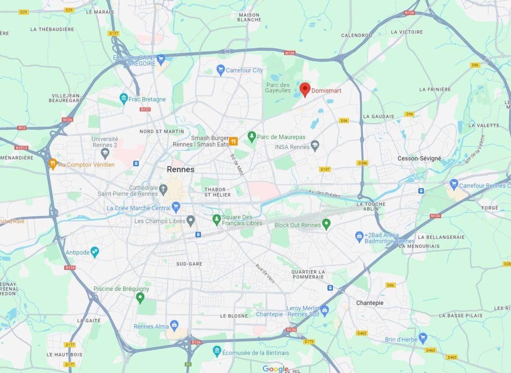 Carte de Rennes